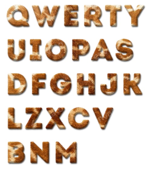 Preview: Letters from giraffe style