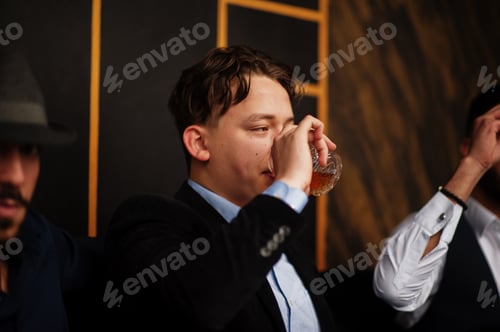 Preview: Multiethnic male bachelor mafia party