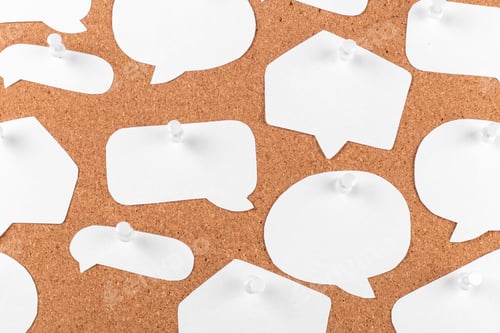 Preview: The cork board with blank notes