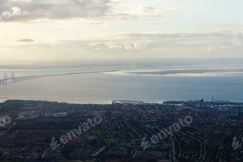 Preview: Aerial view of Malmo city Sweden