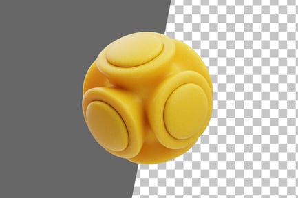 Preview: Plastic Resin Abstract Yellow Crossed Beams 3D Icon