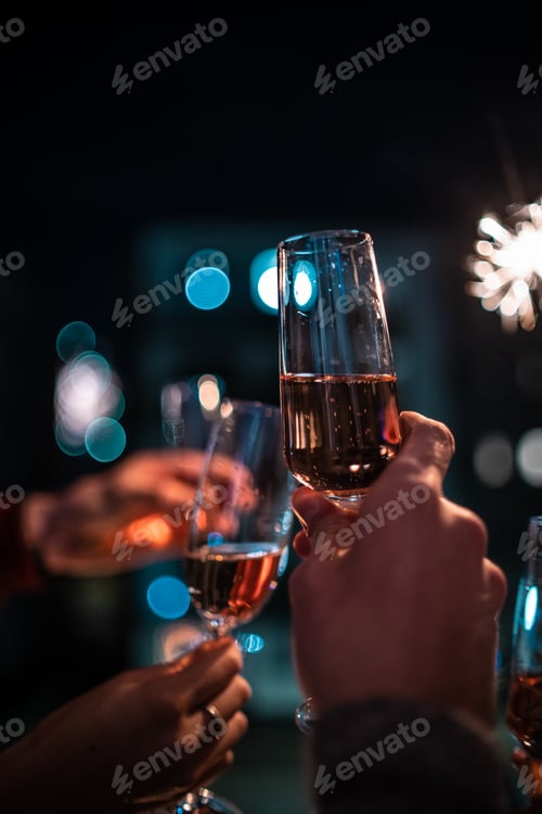 Visualização: Champanhe de Ano Novo