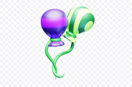 Preview: Striped Halloween Balloons