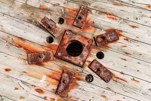 Preview: Old rusty wooden reel surface