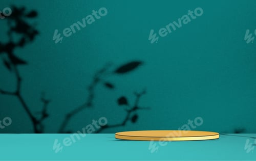 Preview: Podium Product Background,Gold Stage Stand Cosmetic Platform