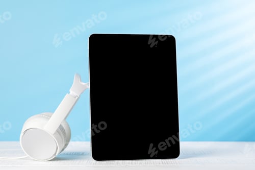 Preview: Tablet and headphones