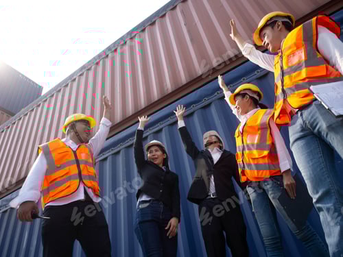 Preview: female male woman man person people cheerful pointing finger arm hand lucky happy congratulations sm