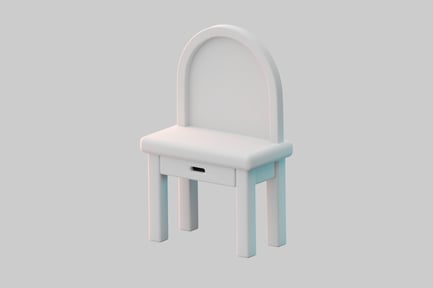 Preview: Minimalist white vanity table design