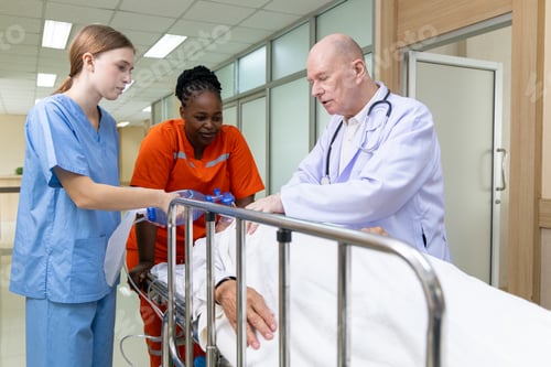 Preview: Emergency medical team rushing patient on stretcher