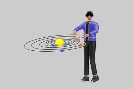 Visualização: Sistema planetário com figura