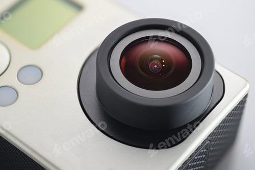 Preview: Action camera lens close-up