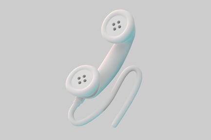 Preview: Retro telephone handset soft white
