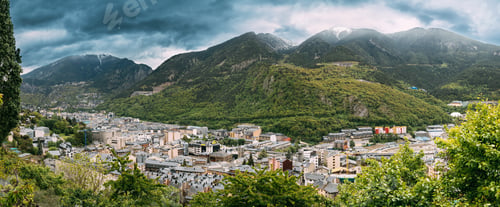 Preview: Andorra, Principality Of The Valleys Of Andorra. Top Panoramic V