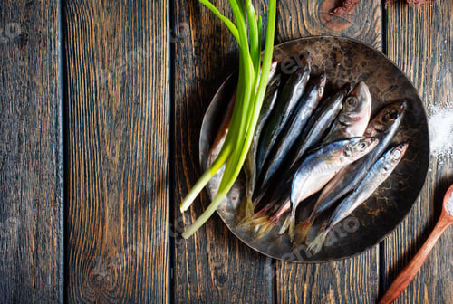Preview: raw smelt fish
