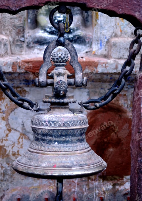 Preview: Religious statue near Boudhanath stupa in Kathmandu, Nepal
