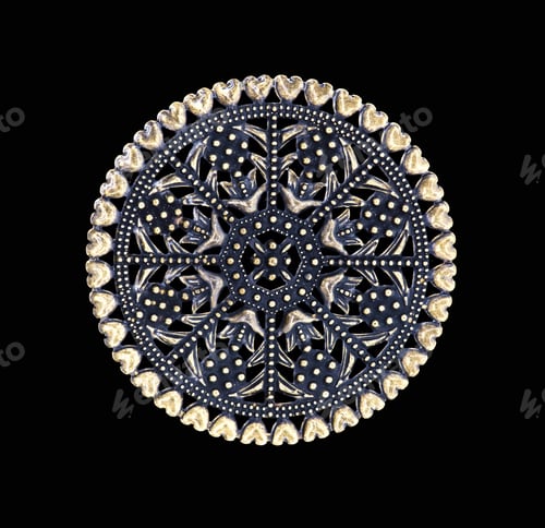 Preview: Vintage Pendant Isolated On Black Background