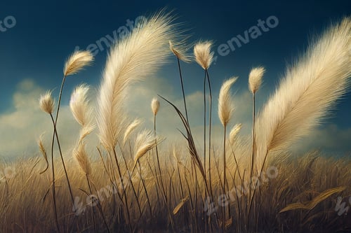 Preview: Reed Swaying in the Wind, Digital Generate Image