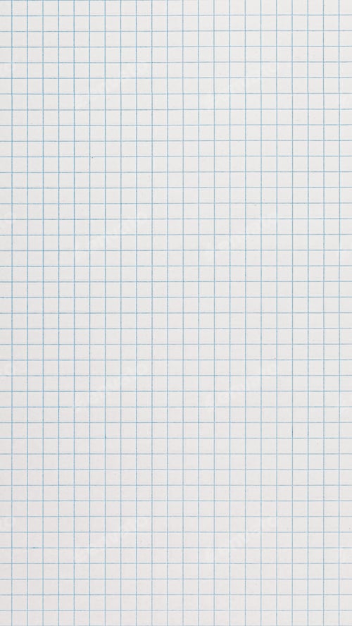 Preview: Checkered Paper Sheet with Close-Up Grid on Isolated White Background for Notes