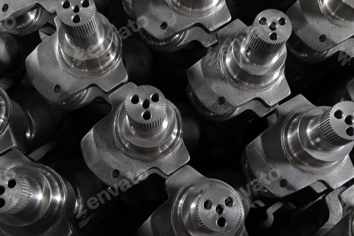 Preview: New engine crankshaft. Spare part.