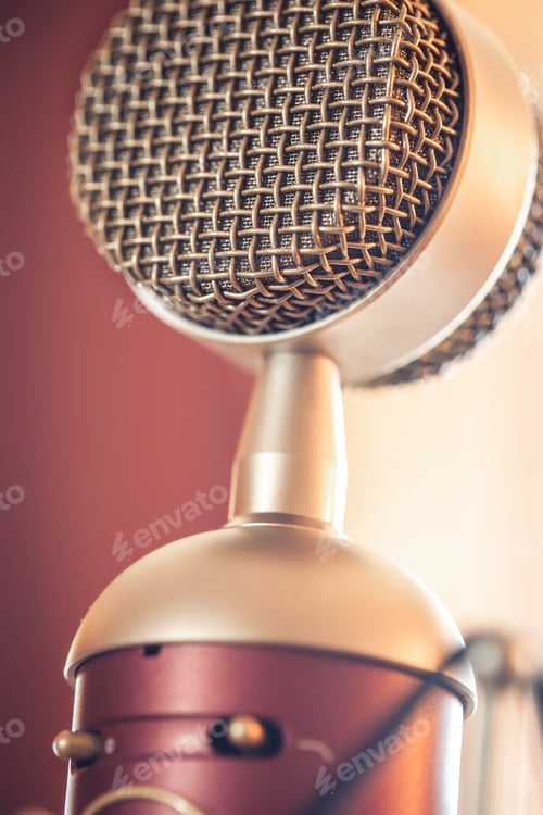 Preview: Professional microphone for sound recording, macro photography.