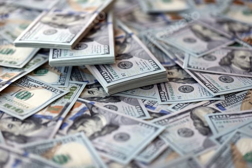 Preview: Pile of One Hundred Dollar Bills Close Up