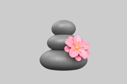 Preview: Still Life with Stones and Flower