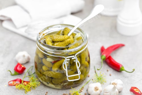 Preview: Pickled cucumbers, small marinated pickles, gherkins