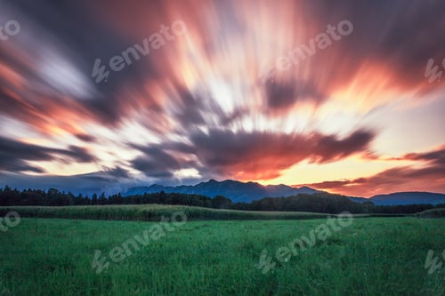 Preview: Dramatic Sunset over Röthis