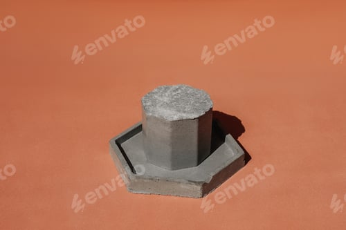 Preview: Cosmetic background for product presentation. Concrete podium.