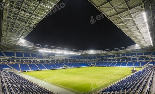 Preview: Night view of football stadium in Japan