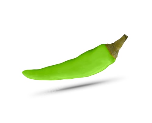Preview: green pepper isolated on a white background