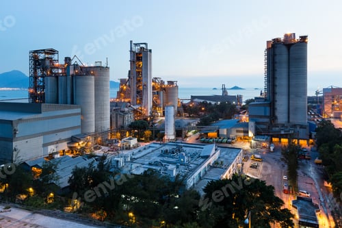 Preview: Cement Plant and power sation in sunset