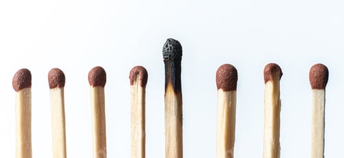 Preview: single unique wooden match among the other regular ones, the teamwork idea