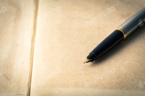 Preview: Vintage books and pen