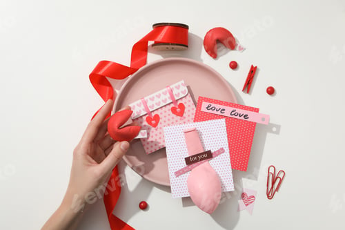 Preview: Concept of Valentine's day and lovers day, top view