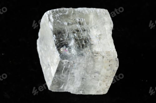 Preview: sample of rough optical calcite mineral on black