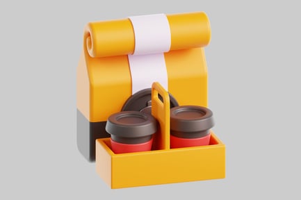 Preview: Takeout box and coffee carrier