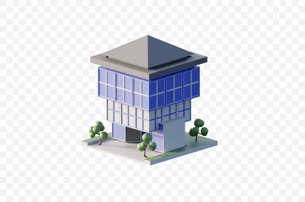 Vista previa: Edificio de oficinas de cristal