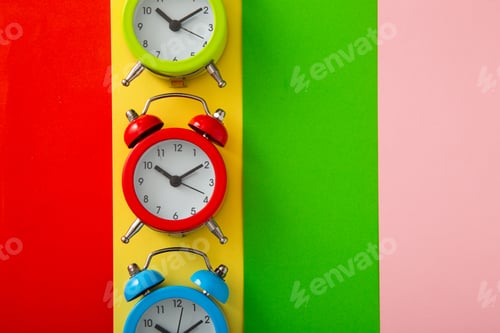 Preview: Colorful Clock on colorful background