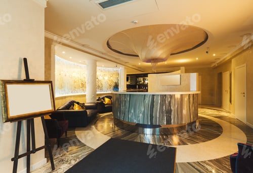 Preview: Interior of modern hotel reception