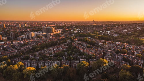 Preview: Hampstead Summer Sunset Drone Shot