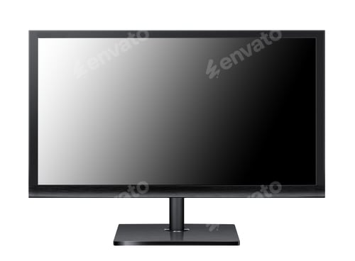 Preview: Computer monitor isolated on white