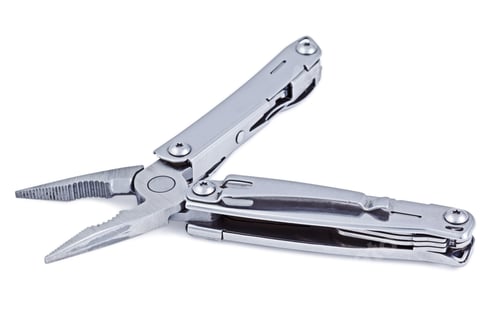 Preview: Metal multitool isolated on white
