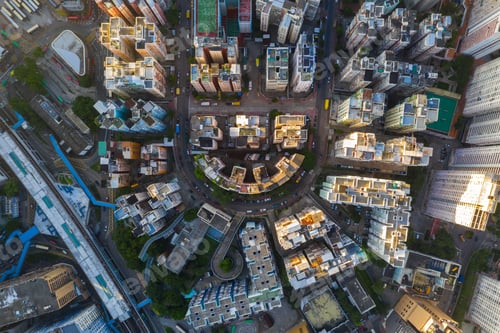 Preview: Kwun Tong, Hong Kong 06 September 2019: Hong Kong city from top side