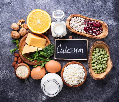 Preview: Set of food that is rich in calcium.