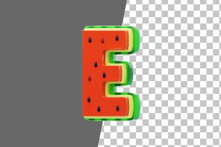 Preview: Watermelon E 3D Icon