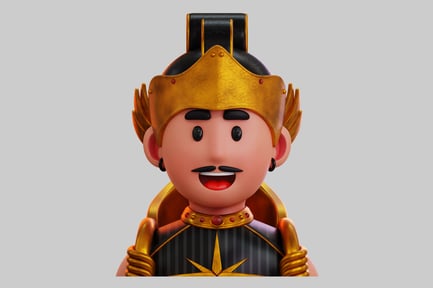 Preview: Ancient java king cartoon character
