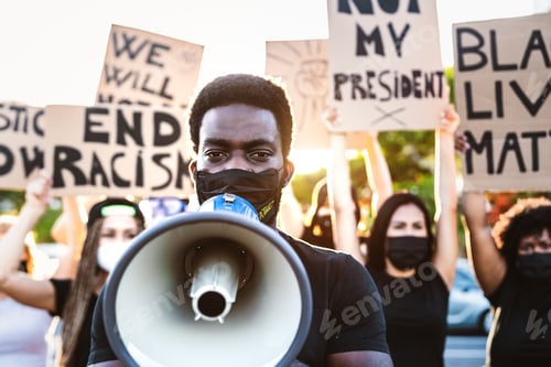 Preview: Black lives matter activist movement protesting against racism and fighting for equality