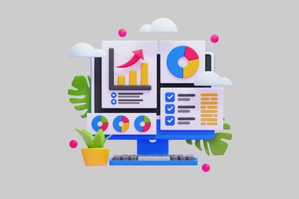 Preview: Modern data dashboard computer display