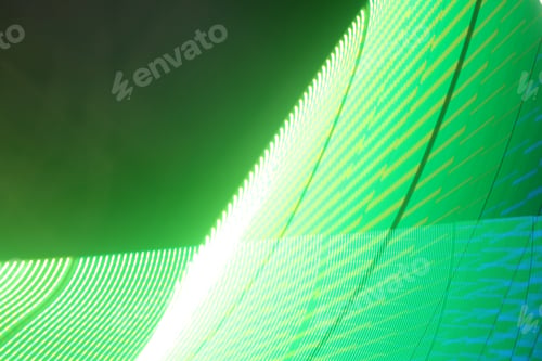 Preview: Large display featuring a pattern of green lights radiating outward along distinct lines